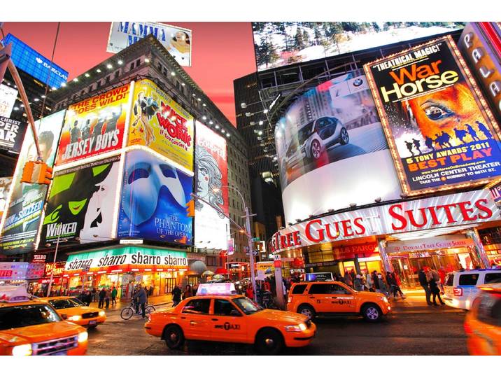 Fototapete PAPERMOON Times Square , bunt, B:1,5m L:1,11m, Vlies, Tapeten, Fototapete