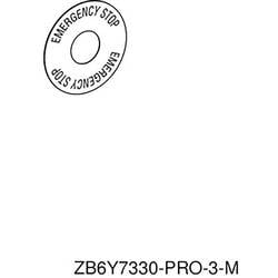 Schneider Electric ZB6Y7330 ZB6Y7330 Bezeichnungsschild NOT-HALT Gelb 1 St. Piece