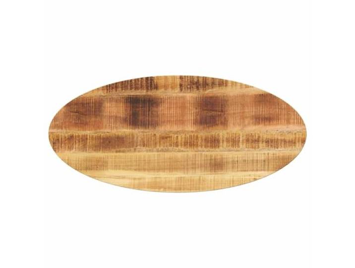 hliofuir Tischplatte Oval 110x40x3,8 cm Massivholz Mango Natur Vielseitige Ersatzplatte im rustikalen Look für Esszimmer, Flur oder Café, pflegeleicht und mit natürlicher Maserung.