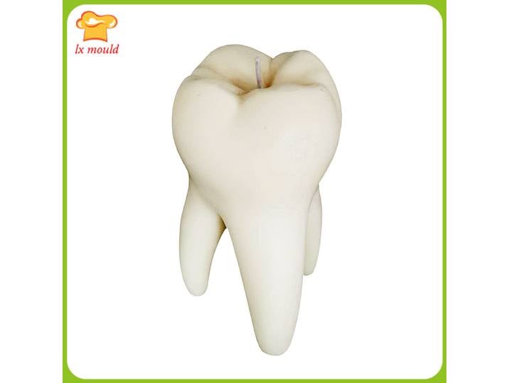 Moule en silicone dentaire 3D de 13 cm, moule pour dent de bébé, moule pour cire à fondre, moule pour chocolat, moule pour savon, moule pour pâtisserie, moule flexible non toxique pour l'artisanat