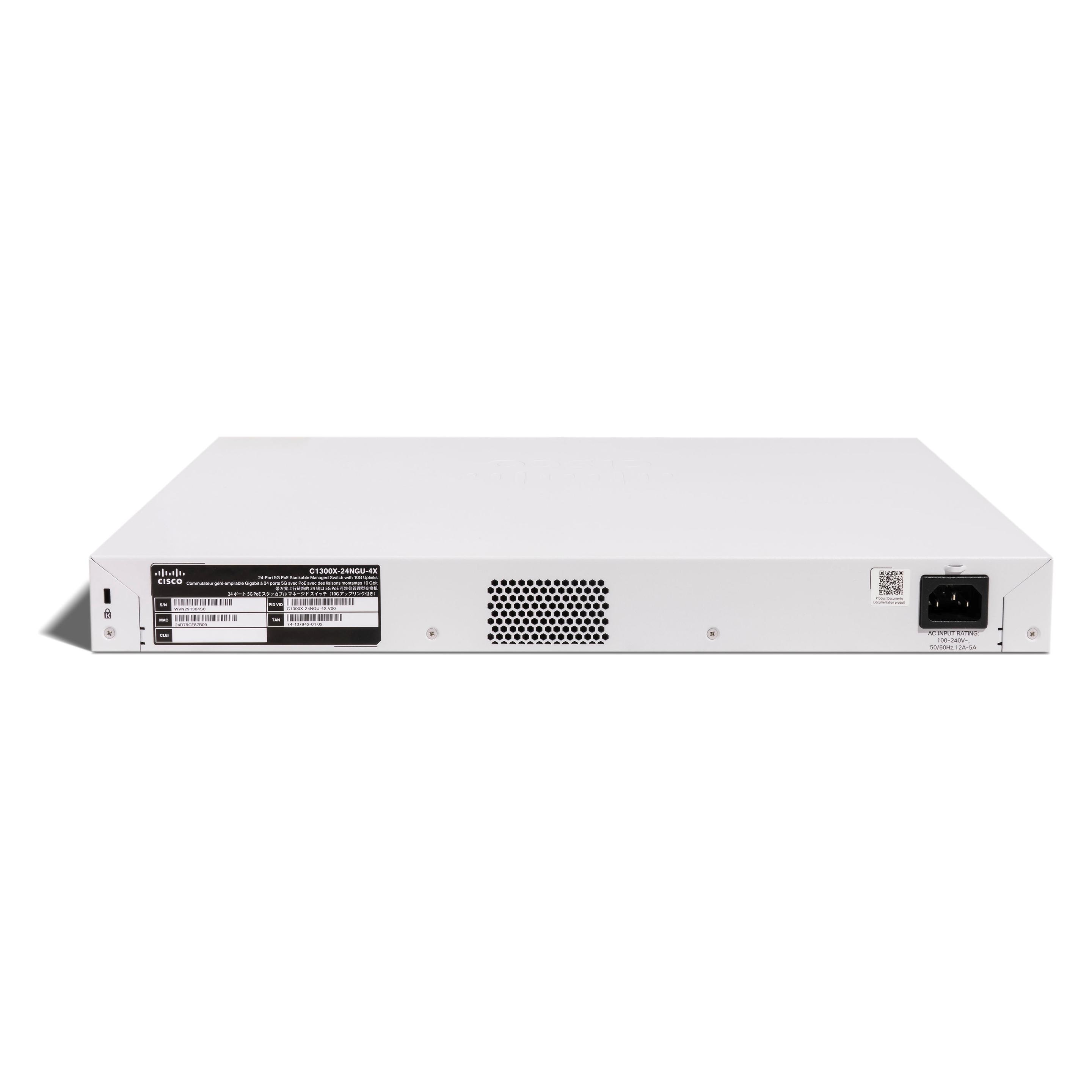 Cisco CATALYST 1300X 8-PORT 5GE 16-PORT GE UPOE 4X10G SFP+ (28 Ports) (C1300X-24NGU-4X)