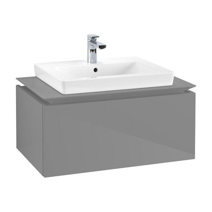 Villeroy & Boch Legato Waschtischunterschrank B67800FP 80x38x50cm, Glossy Grey