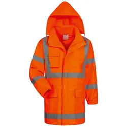 Warnschutz-Regenjacke "NILS" mit Kapuze orange - XXL - Orange