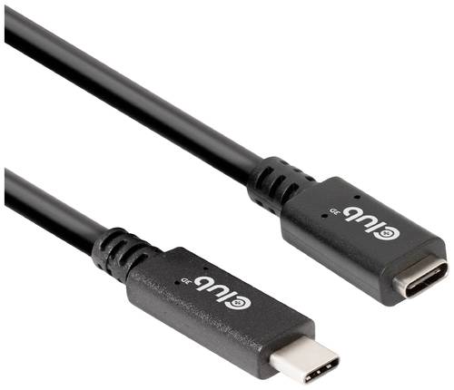 Club3D USB-C Kabel USB 3.2 Gen1 USB-C Stecker, USB-C Buchse 2.00m Schwarz CAC-1529