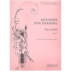 Trio d-Moll op.3 für Klavier, Klarinette (Violine) und Viola und Klavier Stimmen, Fachbücher von Alexander von Zemlinsky