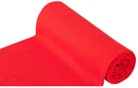 Rippen-Bündchenstoff "Comfort", rot