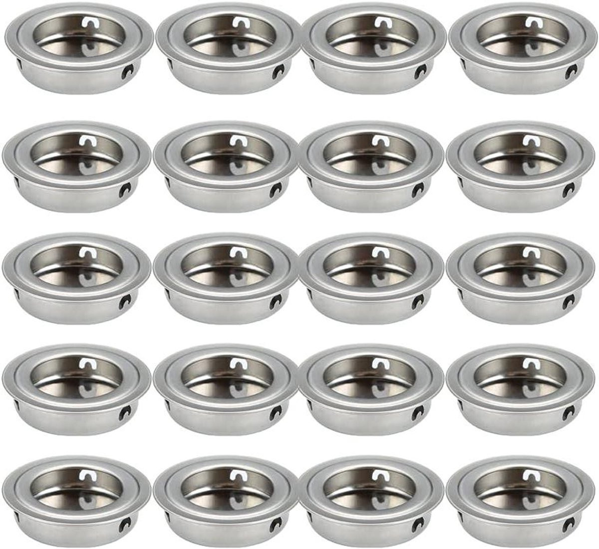 Zilverkleurige ronde verzonken deurgrepen met een diameter van 35mm voor het vernieuwen van meubels
