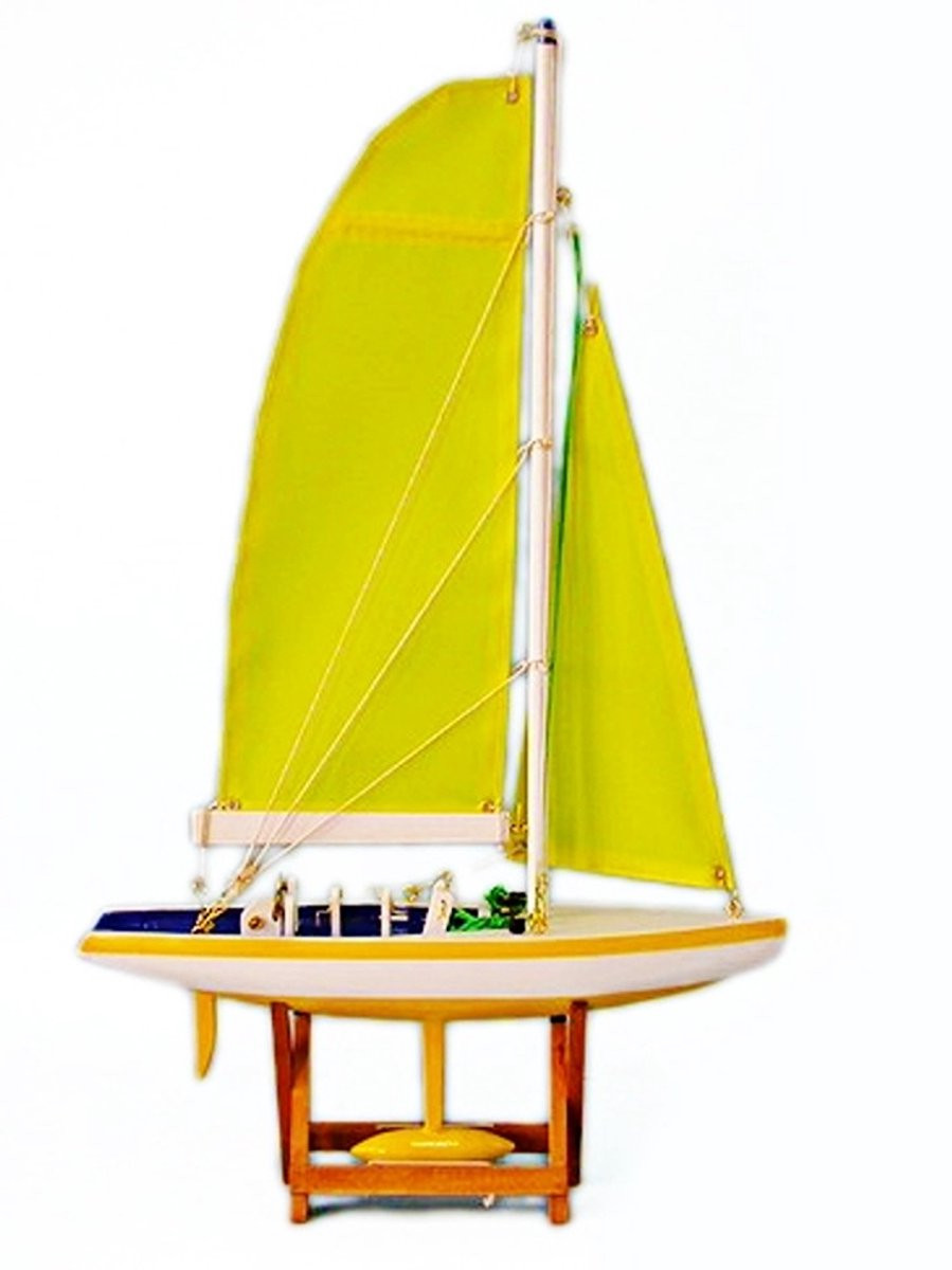 Wilinox Miniatuurboot Yellow Hoogte: 40 cm