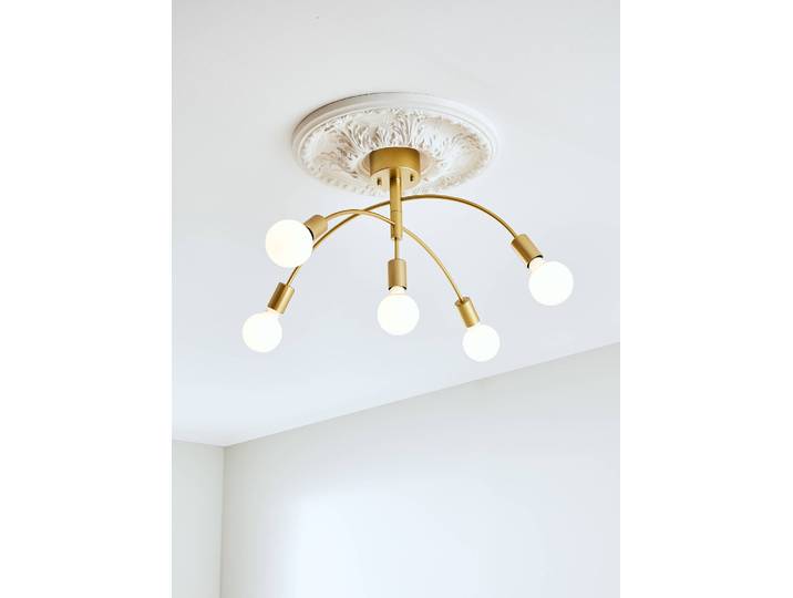 Deckenleuchte Cygnus 70 x 35 x 70cm Gold/Gold Material: Metall Metallart: Eisen Oberfläche Metall: Lackiert E27