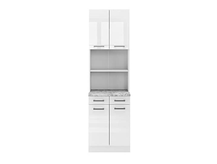 Vicco Buffetschrank R-Line, Weiß Hochglanz, 60 cm AP Marmor, zur modularen Kombination in Küchenzeilen einsetzbar