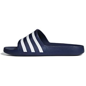 adidas Badelatschen Aqua adilette, blau, rutschfeste EVA-Sohle, Größe 46