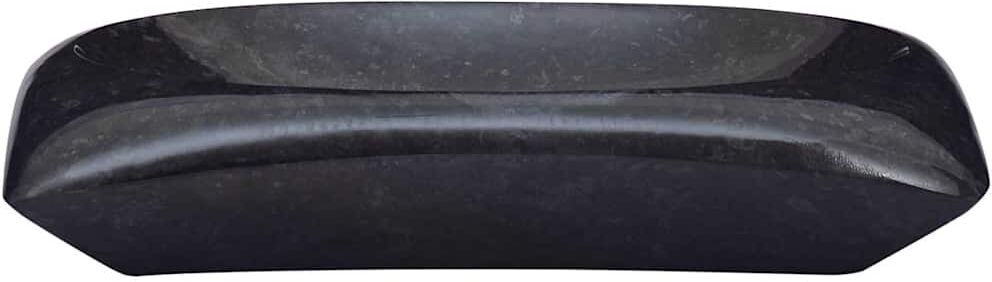 vidaXL Lavabo Noir 50x35x10 cm Marbre