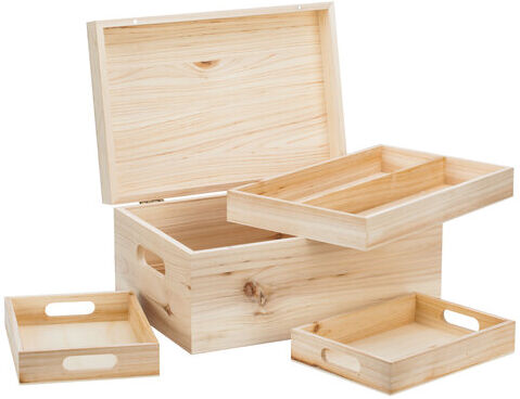 Holz-Sortierbox, 32 x 22 x 15,5 cm