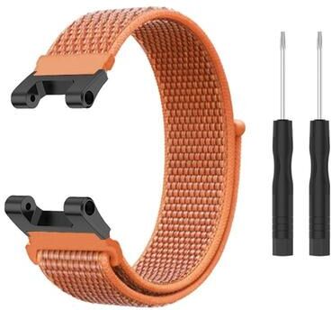 Everyday Crate Amazfit T Rex T Rex Pro Ares Nylon Watch Band Adjustable Replacement Strap orange