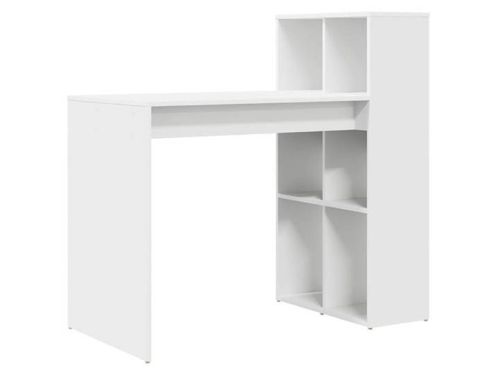 MGH - NEUF Bureau à domicile Table de travail Blanc Bois d'ingénierie Moyen Rangements ll205