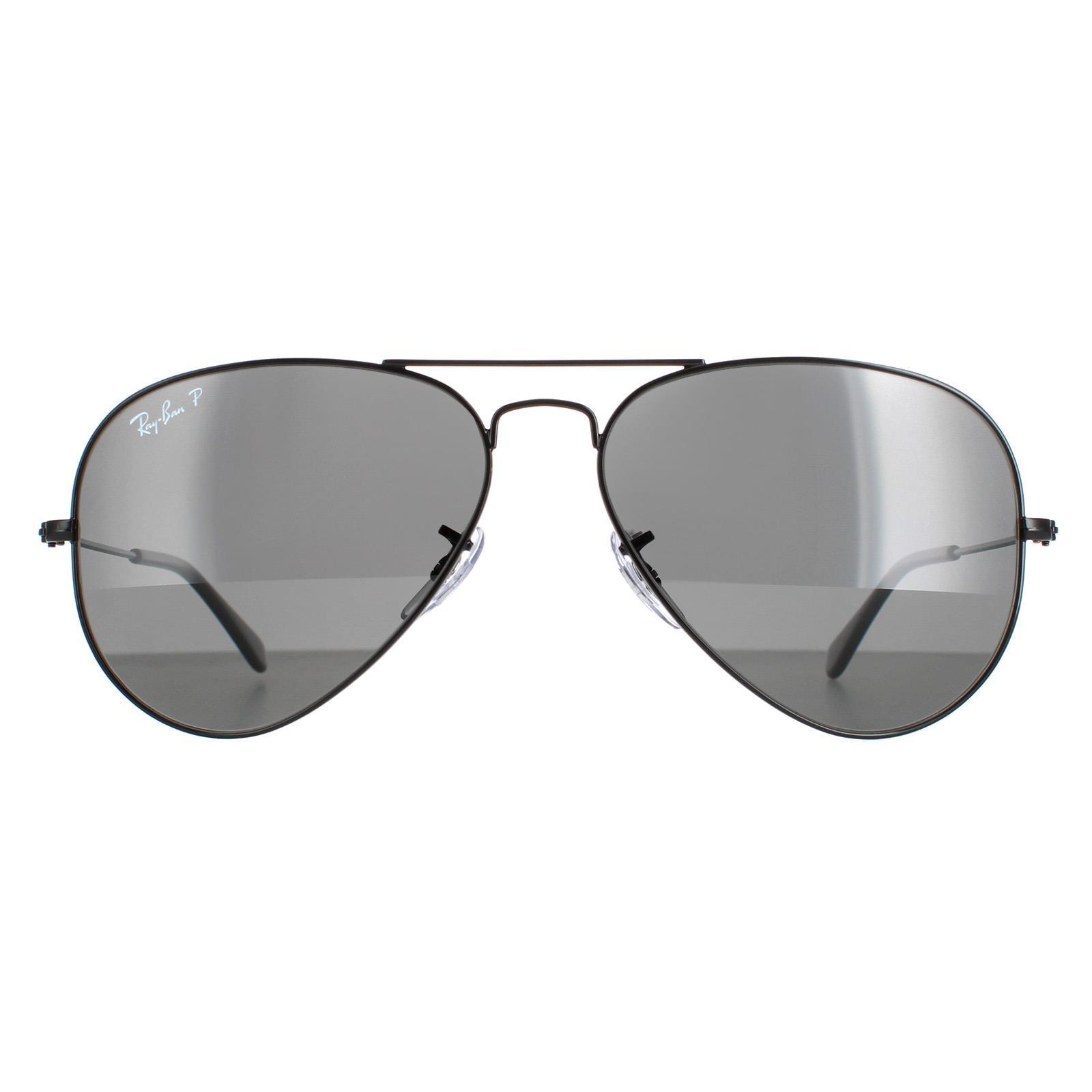 Ray-Ban Piloten unisex gepolijst zwart zwart gepolariseerde vlieger 3025