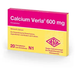 Calcium Verla 600 mg Filmtabletten 20 St