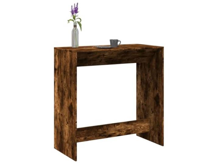 HEFZGDB Bartisch Räuchereiche 102x50x103,5 cm Holzwerkstoff Hochtisch mit Wandhalterung für Küche Wohnzimmer Essbereich Langlebiges Möbelstück