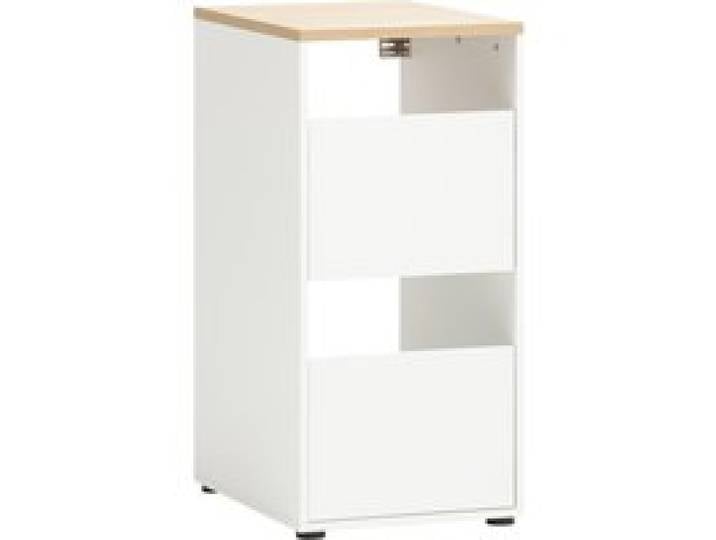 SCHILDMEYER Armoire à linge, Solea (2x bac à linge, hauteur 95.8cm, blanc mat)