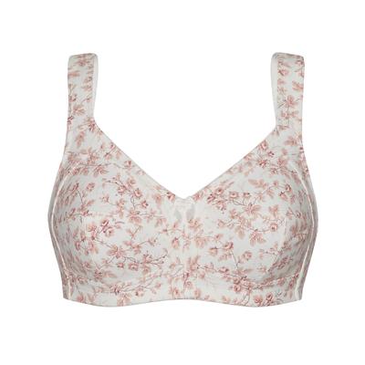 Bügelloser BH SUSA "BH ohne Bügel Prints", Damen, Gr. 90, Cup G, rot (rot, flowers), Obermaterial: 92% Baumwolle CO. 6% Polyamid PA. 2% Elasthan EL., BHs
