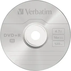 Verbatim DVD+R Matt Silver, 4.7GB, 16x, 100er Spindel (100x), Optischer Datenträger