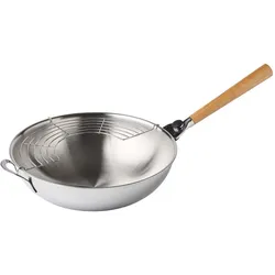 Mastrad OWok Gourmet 32 cm, Pfanne + Kochtopf, Silber