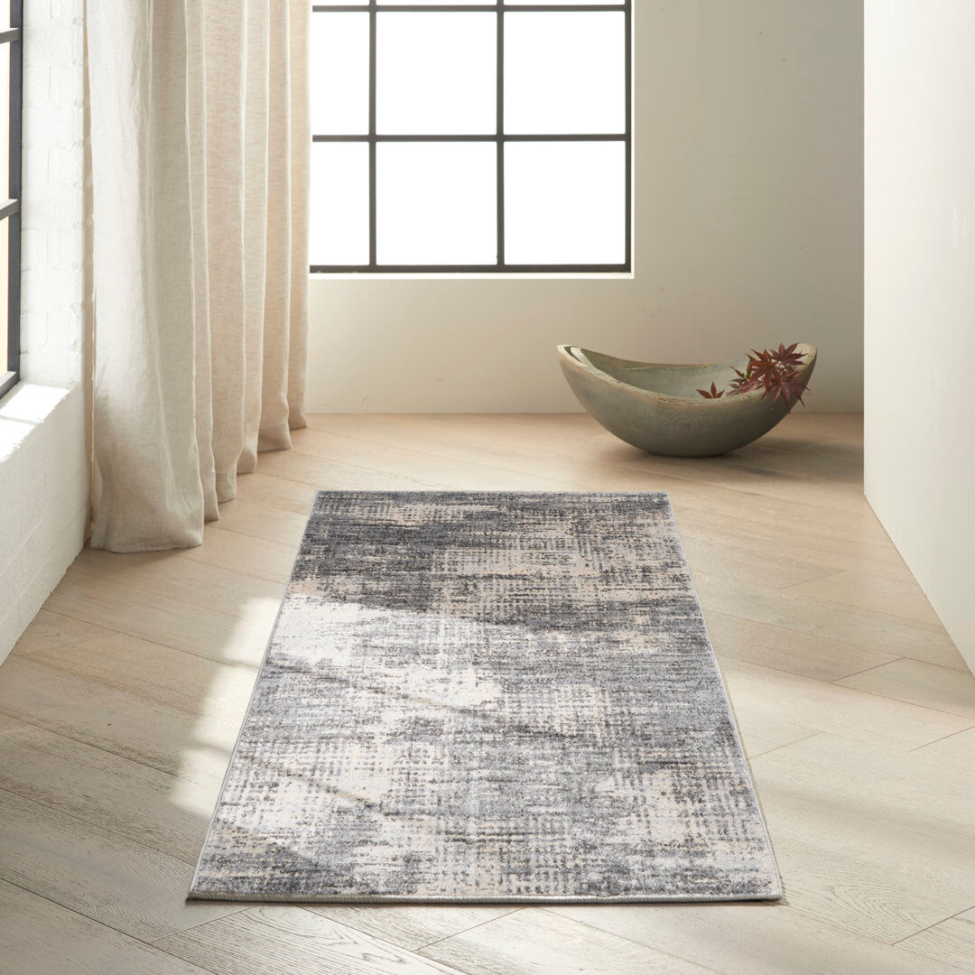 Calvin Klein Rush Area Rug Black/White Runner 69 x 221cm