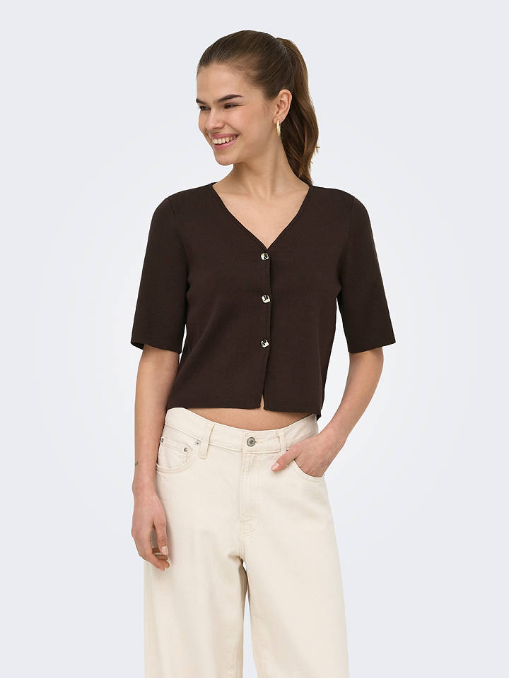 JDY Cardigan "Astra" in Braun - L