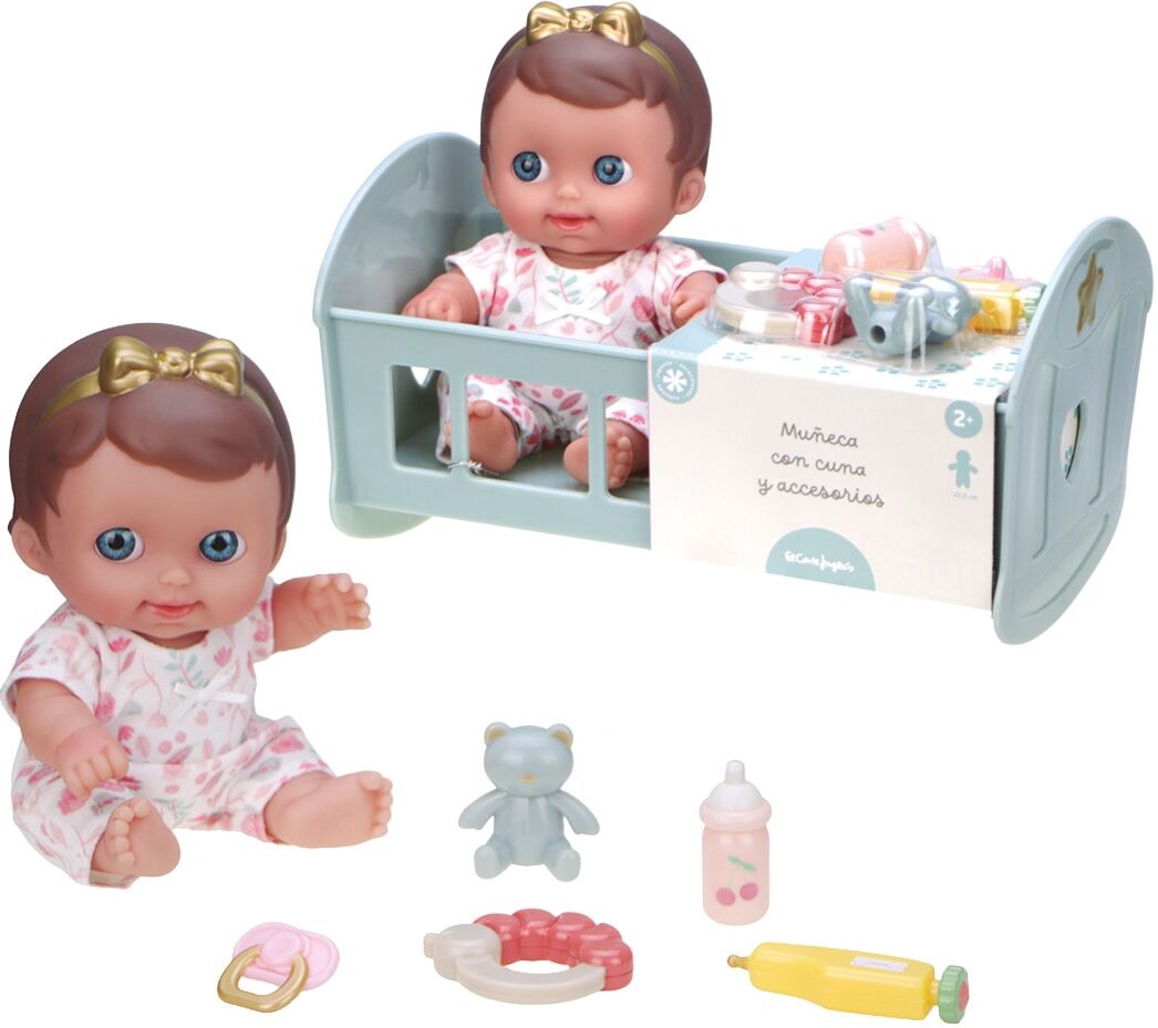 El Corte Inglés Muñeca con cuna y accesorios .