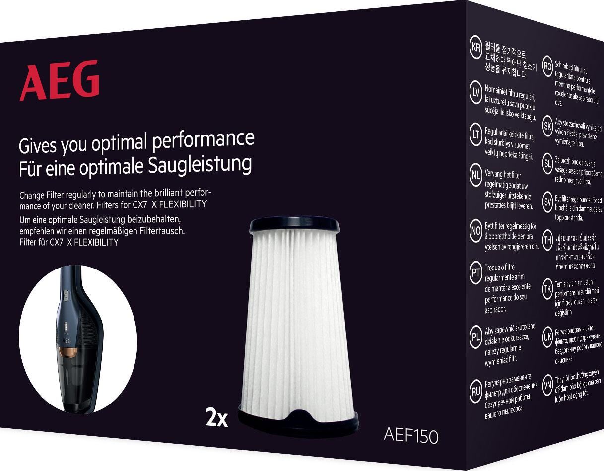 AEG Filter-Set "AEF150", weiss (weiß), 2 Stk., Filterkartuschen, mit 2 Innenfilter, Filter-Set weiß 2 Stk.