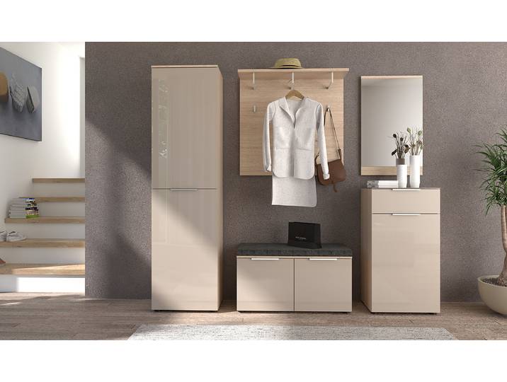 Wandspiegel 53 x 86cm Braun/Eiche Hell Dekor Rahmen: Spanplatte, foliert 53 x 86cm