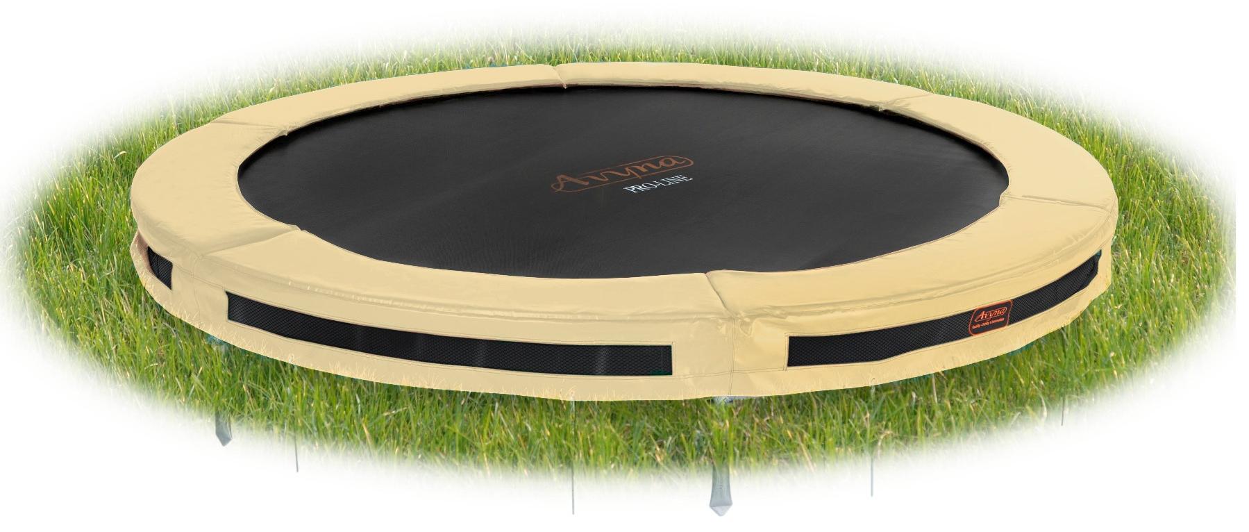 PRO-LINE Trampolin für Einbau im Boden, 3,65 Meter (12 Fuß), Farbe: Elfenbein