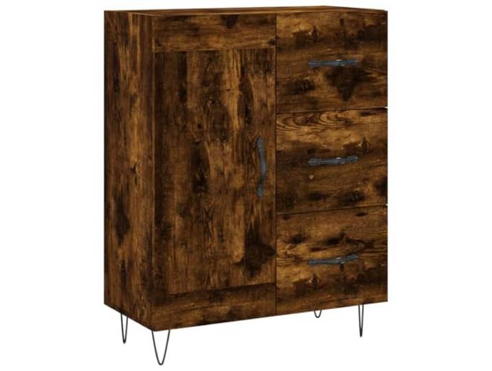Mhdvray Sideboard Kommode Räuchereiche 69,5x34x90 cm Holzwerkstoff Kompakter Mehrzweckschrank mit stabiler Ablagefläche, flexibel nutzbar im Wohnzimmer, Schlafzimmer oder Flur.