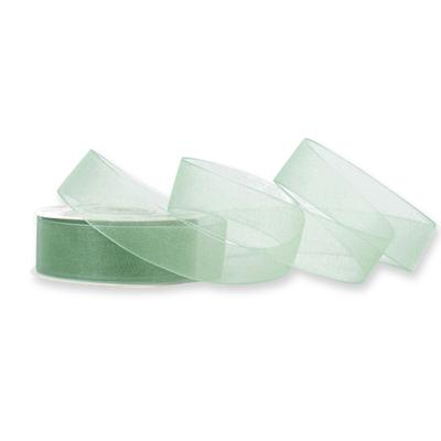 Creativery 25mm Organzaband 25m Chiffonband Schleifenband Geschenkband Deko Stoffband Eukalyptus