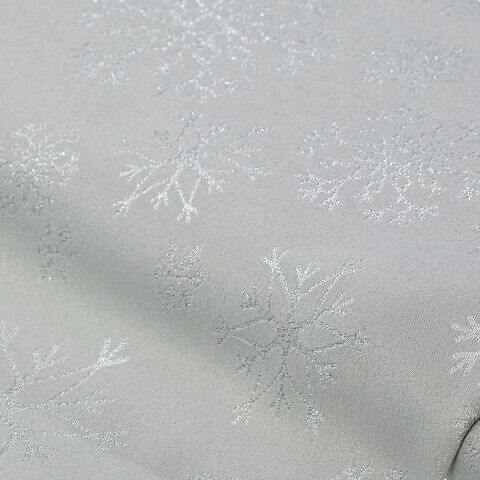 Jacquard "Schneekristalle" mit Glitzergarn, hellgrau/silber