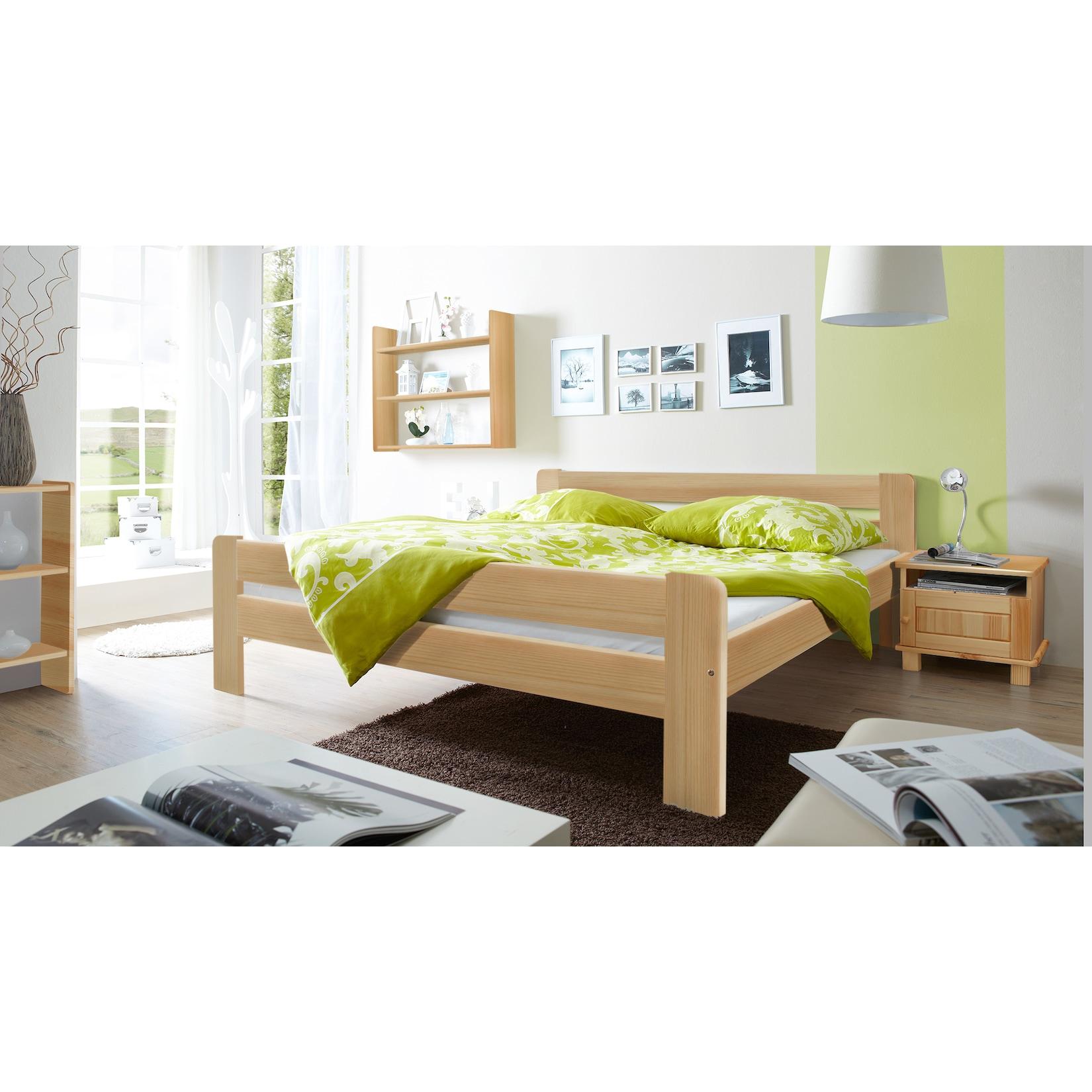 TiCAA Massivholz Einzelbett Bert Kiefer Natur