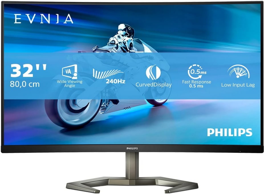 Philips Evnia 32M1C5200W 31.5 Zoll Full HD VA Panel 16:9 240 Hz Curved Gaming Monitor