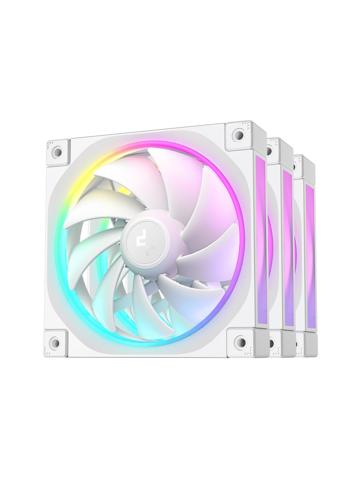 DeepCool FL12 3in1 White (3-Pack) - Gehäuselüfter - 120mm - Weiß mit RGB LED - 32 dBA