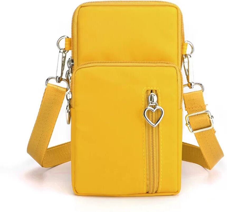 INF Grande Pochette pour Téléphone : Étui de Transport en Nylon et Polyester, Multiples Couleurs Jaune