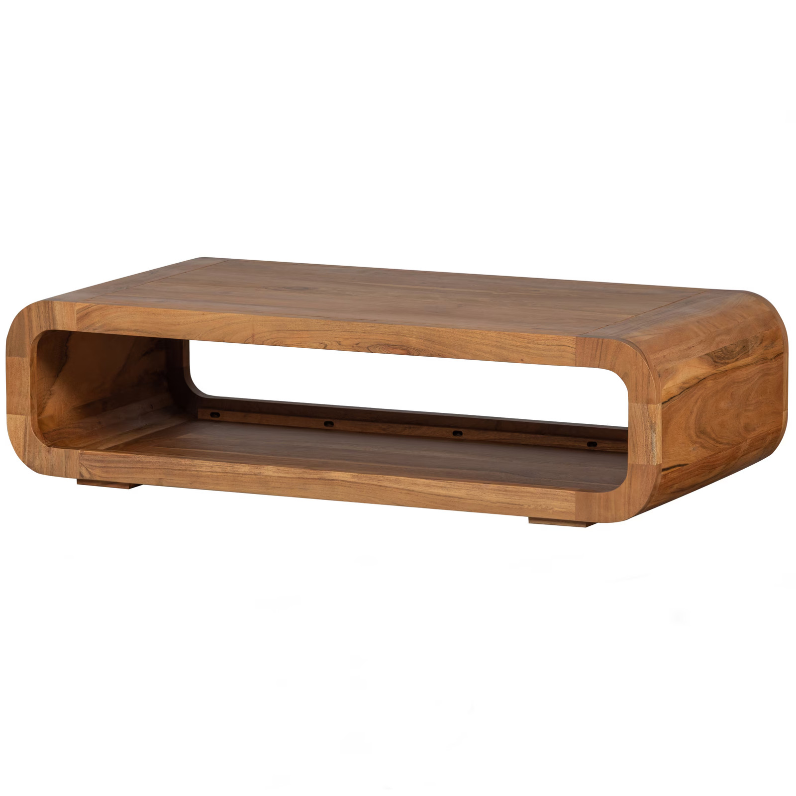 WOOOD Salontafel Kin Acaciahout Naturel Ovaal B: 120 cm, D: 60 cm