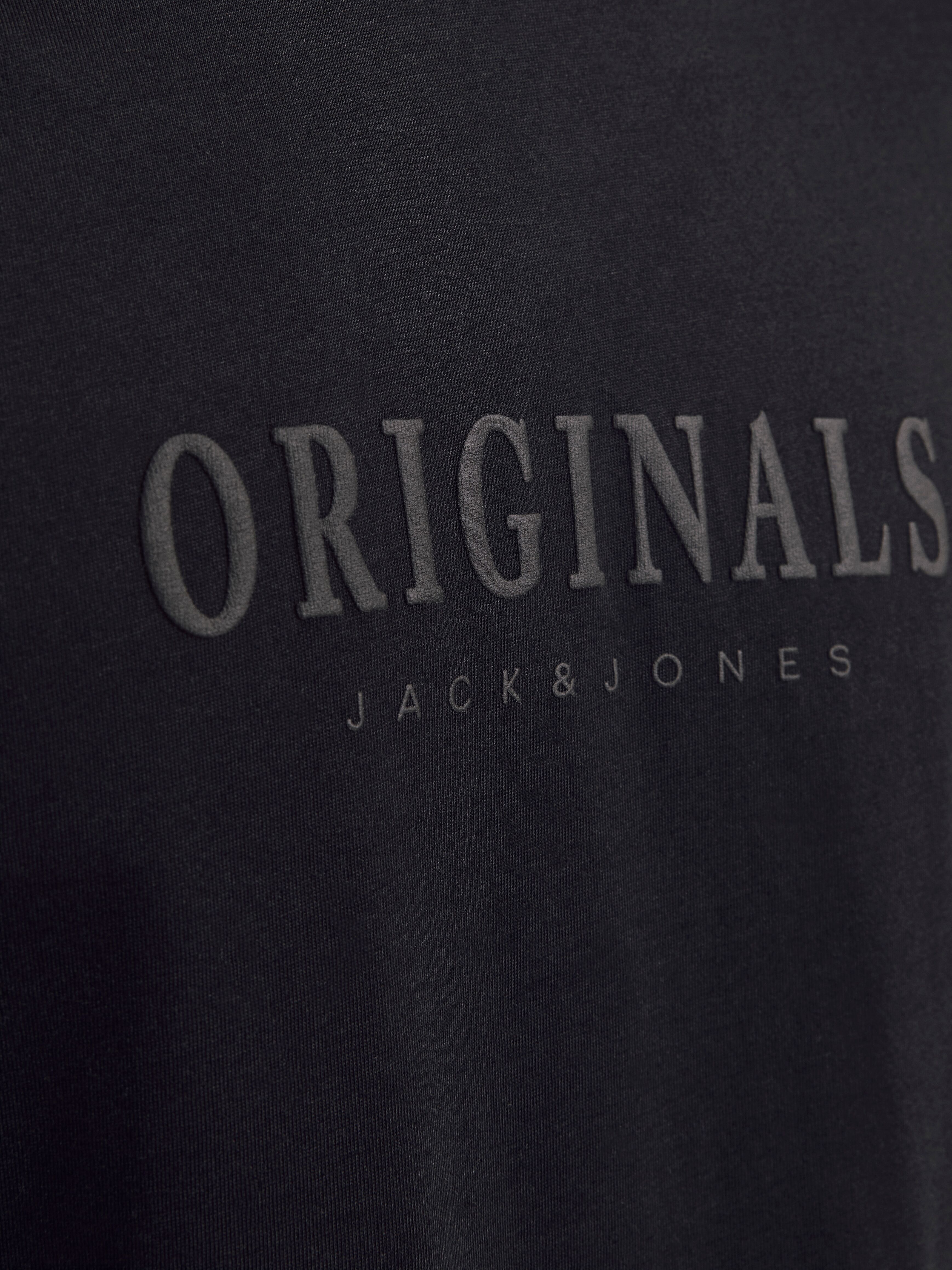 Rundhalsshirt JACK & JONES "JORFREDERIKSBERG TEE SS CREW NECK NOOS", Herren, Gr. S, schwarz, Jersey, Obermaterial: 100% Baumwolle, unifarben, regular fit normal, Rundhals, Shirts Rundhalsshirt