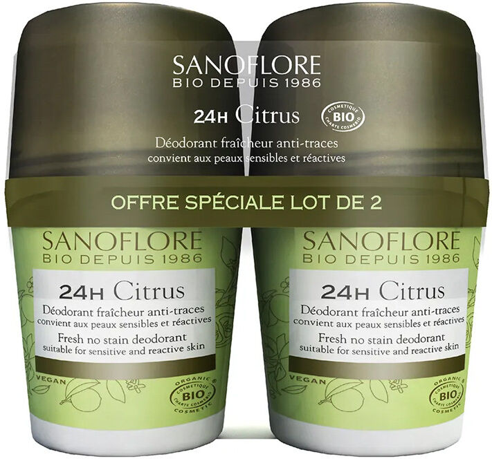 Sanoflore Déodorant Roll-on 24H Citrus Déodorants Naturels