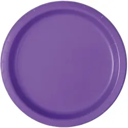 8 kleine runde Teller lila