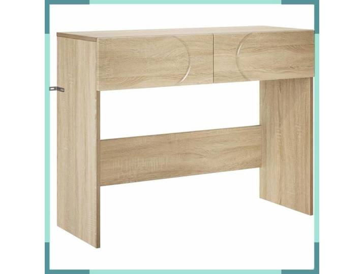 FHE Table console Sonoma - Bois d'ingénierie - Rangement - Intérieur - Chêne - 96 5x38x75 cm