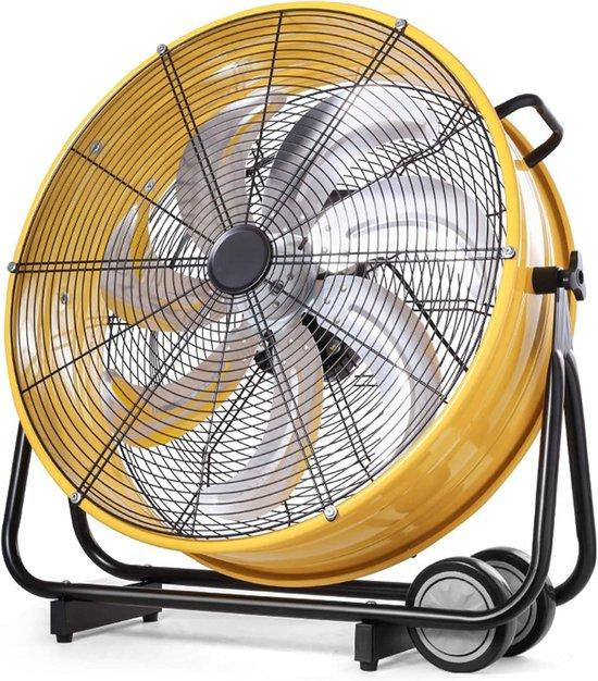 Industriële Vloerventilator Geel - 20 Inch Diameter - Krachtige Ventilator voor Grote Ruimtes