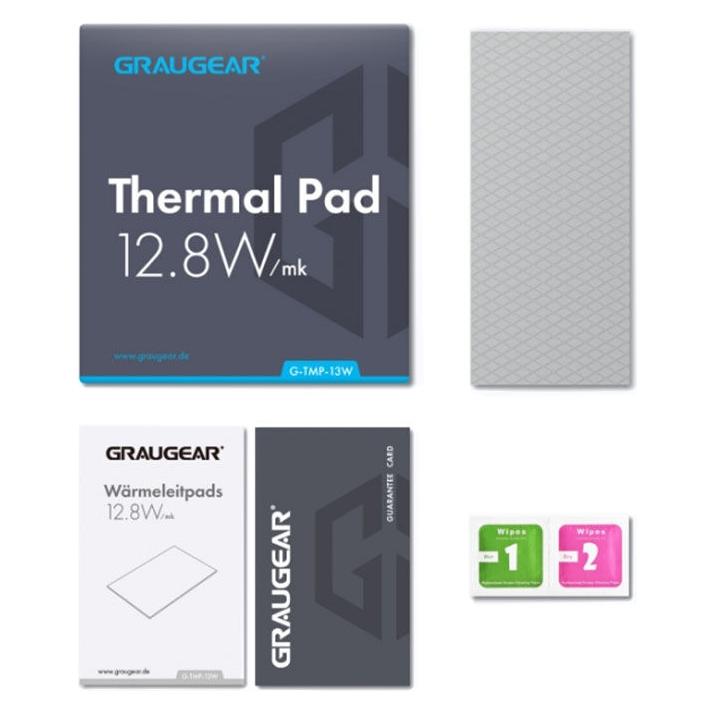 Graugear Wärmeleitpad für CPU oder Speicher, 100 x 45 x 1 mm (1 mm, 12.80 W/m K) (G-TMP-13W)