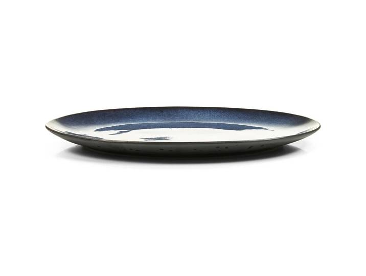 Servierplatte BITZ Dunkelblau Steingut B 34 cm - Servierplatte