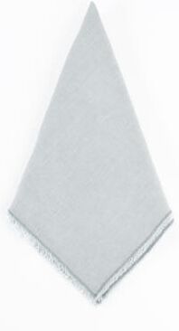 Saro Lifestyle Fringed Design Stone Washed Linen Napkins or Placements (Set of 4)