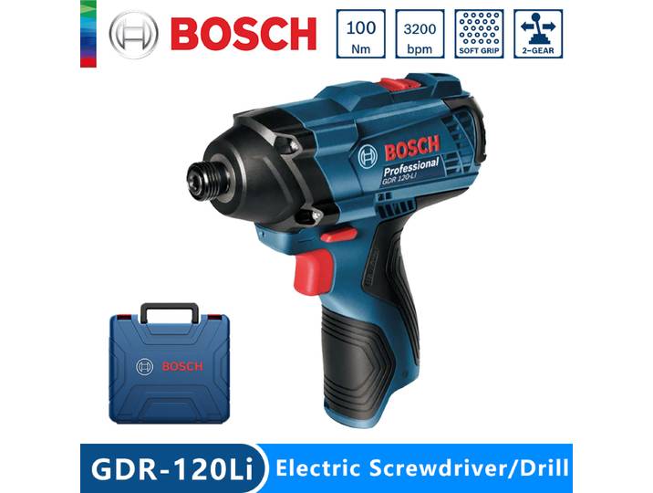 Bosch Original GDR 120-LI clé à chocs sans fil Rechargeable 100Nm pilote tournevis électrique perceuse à percussion outils électriques BOSCH