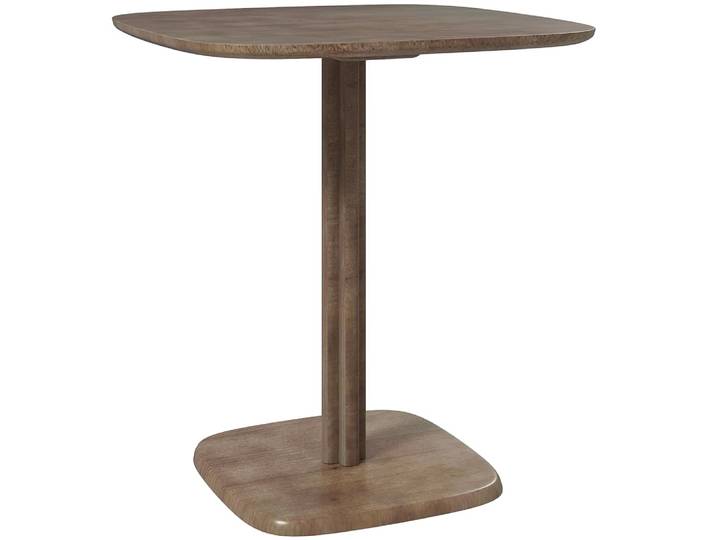 Table à manger 4 personnes plateau bois marron